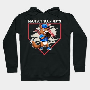 Squirrel Catcher - Protect Your Nuts, Funny Baseball Catcher Hoodie